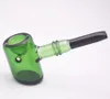 High quality glass hammer pipe Tankard Sherlock tobacco spoon pipes hand smoking pipe mixed color whole2293456