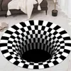 alfombra dormitorio blanco negro