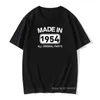 T-shirts pour hommes en 1954 anniversaire hommes T-shirt 67 ans coton familial graphique Vintage T-shirts rétro père grand-père mari hauts T-shirts