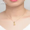 LAMOON925 Sterling Silver Necklace For Women Citrine Gemstone Necklace 14K Gold Plated Fine Jewelry Leaf S925 LMNI012 Q0531