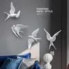 Nordic Creative White Resin Bird Figurines Home Decoration Art Crafts For Living Room Shelves Wedding Party Ornaments 210811