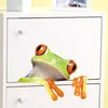 Väggklistermärken Rolig Groda Toalett 3D Utsikt Animal Väggmålning Konst DIY Heminredning PVC bildekaler Posters
