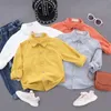 Kinder Jungen Hemden Langarm Baumwolle Frühling und Sommer Kleidung Baby Mädchen Tops ausländischer Stil Jacken P4585 210622