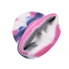 Winter frauen Beanie krawatte-gefärbt Bunte Gestrickte Kaninchen Fell Skullies Warme Bonnet Cap Weibliche Hut für Mädchen Hüte