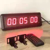 Pouce télécommande affichage LED horloge électronique chronomètre intervalle minuterie mur de précision pour les horloges d'entraînement de gymnastique scolaire12260852507989