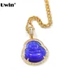 UWIN bouddha pendentif colliers pour femmes or argent couleur couleur bijou collier mode bijoux Style goutte 210721