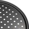 ピザノンスティックベーキングトレイパン炭素鋼デザインベースの熱耐性パンチング調理器具ベーキングホール