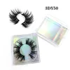 Newest 1Pair Natural Thick False Eyelash with Acrylic Lash box Multilayer 3D Fluffy Lashes Extension Beauty Makeup Tool