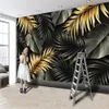 Jungle Mural 3d Wall Covering Wallpaper European Style Large Leaf Modern Classic Interior Home Decor Living Room Bedroom Painting Wallpapers