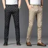 Mode Streetwear Mannen Kleding 7 Kleur 2021 Lente Zomer Heren Straight Slim Casual Broek Broek Trend Zwart Plaid Broek Heren Y0927