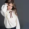 Barn Sticka tröjor för 5 8 10 12 14 år Flickor Långärmad Butterfly Pullovers Kid Casual Soft Cotton Stickad Tops Girl 211201