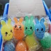 Easter toys tpr rabbit bubble big beads cartoon bunny dinosaur vent squeeze beads pinch music decompression toy