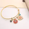 S2308 Fashion Jewelry Heart Evil Eye Pendentif Bracelet Adjustale Bangle Bracelets