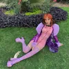 Breve ALLNeon Kawaii Manica aderente Abiti rosa Colletto Peter Pan Monopetto Mini abiti dolci Vintage E-girl Style Outfit C0304