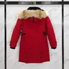 Donsjack Dames Winterjassen Parkas Classic Outdoor Koud en Warm Dik Met Kaart Borduurwerk Lange Trench Coat Hoogwaardige Duurzaam Bovenkleding Bontkraag Jassen XXXX