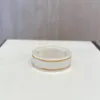 18K Gold Rand Paar Ring Mode einfache Buchstabe Ring Qualität Keramikmaterial Ring Mode Schmuckversorgung268r