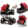 Baby Stroller Brand designer fashion Wholesale 3 in 1 Hot Mom Stroller Luxury Travel Pram Carriage Basket Babies Car Seat and Cart soft
