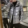 Mens Punk Down Parkas Fashion Trend Par Thicken Zipper Hooded Outerwears Designer Winter Male Casual Luxury Bread Jackets Coats