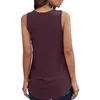 Women's Blouses & Shirts Summer Tank Tops V Neck Loose Fit Sleeveless Button Down Solid Color Womens And