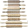 NewEaster Embossed Rolling Pin Engraved Carved Wood Baking Cookies Biscuit Fondant Cake Dough Roller Flower Easter Rabbit Egg EWA3590