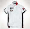 US Foreign Trade Summer New Men's Polos Shirt Standing Neck Short Sleeve T-shirt Men's Swiss Sailing T-shirt Men's S-5XL