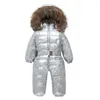 -30 ryska vinterrock baby snöar 90% anka dunjacka utomhus spädbarn skidkläder tjejer kläder för pojkar barn jumpsuit 2 ~ 8y h0909