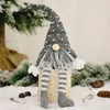 24 timmars frakt !! Ed Light Christmas Tree Wool Gnome Doll Pendants Ornaments Stickning Hantverk Kids Present Xmas Party Decorations CO25