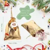 Weihnachtsdekorationen 24 Stück Adventskalender Countdown-Beutel Sack hängende Geschenkbeutel mit Clips Aufkleber 2022 Taschen