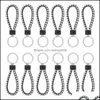 Mode Aessoriesfashion tressé corde à la main porte-clés en cuir porte-clés porte-anneau pour voiture porte-clés hommes femmes porte-clés livraison directe 202