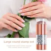 Nail Art Equipment Stamper Scraper Set Double Silicone Jelly Stamp White Clear Rhinestone Pen Shape For Manicure Template Portable