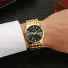Wwoor Wrist Watch Men Luxury Brand Business Golden Male Wristwatch Waterproof Stainless Steel Quartz Gold Watches Men 210527