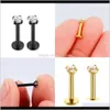 Surgical Stainless Steel Eyebrow Nose Lip Captive Bead Ring Tongue Piercing Tragus Cartilage Earring Body Jewelry Gkoqt Dp2Eb