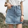 S XL Sommer eine Linie Hohe Taille Denim Shorts Röcke Plus Größe Weibliche Shorts Jeans für Frauen 210306