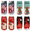 3D Printed Socks Santa Claus Snowman Christmas Stocking Xmas Decoration Navidad 2021 Christmas Gift Natal Happy New Year 2022