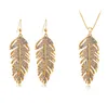 Collane con ciondolo Love Bohemian Fashion Feather Leaf Collana con catena a maglie di cristallo Donna Regali di San Valentino Collier Femme 202766