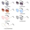 Gafas de sol polarizadas en negro y rosa para hombre y mujer, lentes de sol redondas Retro, accesorios de verano, gafas de sol Uv400 de alta calidad, marco de Metal para conducción masculina