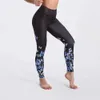 Qickitout 12% spandex a vita alta stampato digitale leggings fitness push up sport palestra leggings donna 211014