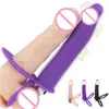 Nxy Sex Products Dildos 10 Speed Strap Doppia penetrazione Dildo Vibratore anale Prodotti erotici per adulti Negozio Giocattoli per uomini Coppie Donne Massaggio 1216