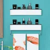 ONEUP Bathroom Shelf Wall Mounted Shampoo Cosmetic Shower Shelves Towel Rack Kitchen Storage Bath Accessories 210904