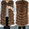 Estilo real colete de pele moda casaco mulheres de alta qualidade natural casaco quente inverno quente 211220