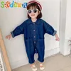 Sodawn الأطفال ملابس بذلة الخريف جديد عارضة إلكتروني الأدوات الدينيم الاطفال الملابس للأولاد الفتيات 210317