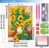 DIY Diamond Painting كمتجر منزلي أو ديكور جدار المكتب ، 5D HD Flower Canvas Paint-By Number Diamonds Art Kits للبالغين وهدايا الأطفال-حفنة 2597385