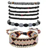 Bohemia Jewelry of Multilayer Elastic Weave Set Beads Bracelets & Bangles For Women With Leaf Tassel Charm Wrap Bracelet Pulsera