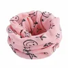 Autunno Inverno Bambini Ragazzi Ragazze Sciarpa Anello in cotone Smile Face Stelle 1-5T Sciarpe per bambini Sciarpa al collo ad anello Grigio Rosa