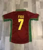 قمصان رونالدو الرجعية لكرة القدم 1998 1999 2010 2012 2002 2004 RUI COSTA FIGO NANI قمصان كرة القدم الكلاسيكية Camisetas de futbol البرتغال Vintage