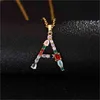 Nieuwe Jumbo 18K Vergulde Rvs Crystal Love Name Initial Arabische letter ketting