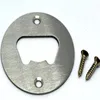 Apribottiglie rotondo in acciaio inossidabile Apribottiglie portatile compatto con fori svasati Apribottiglie in metallo lucido forte RRE11688