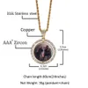 The Bling King Two-sided Photoes Pendant DIY Spin Photo Necklace Support 2pcs Photoes for 1pcs Pendant Memory Gifts Gold Jewwlry X0707