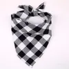 Pet Dog Plaid Scarfs Neckerchief Dogs Triangular towel Collar Cotton Scottish Saliva Towels Plus Size Triangle Bibs M L T9I001184