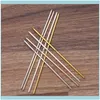 Wedding Jewelry50 Pcs 125Mm M Vintage Metal Hair Stick Base Setting 4 Colors Plated Hairpins Diy Aessories For Jewelry Making Drop Delivery